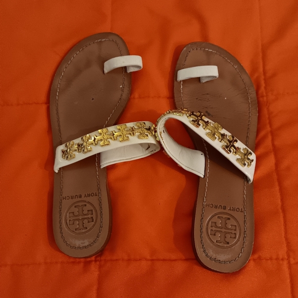 Tory Burch Shoes - Tory Burch Sandals Womens 6.5  Leather Slides